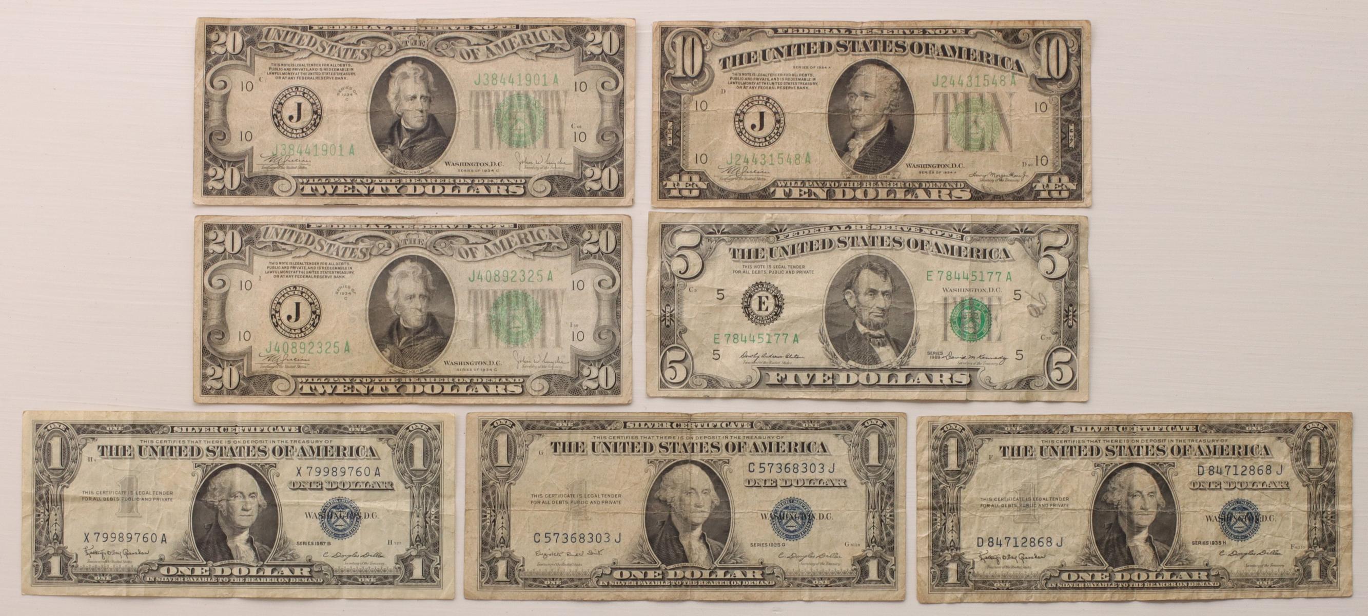 U.S. FEDERAL RESERVE NOTES, SILVER CERTIFICATE CURRENCY