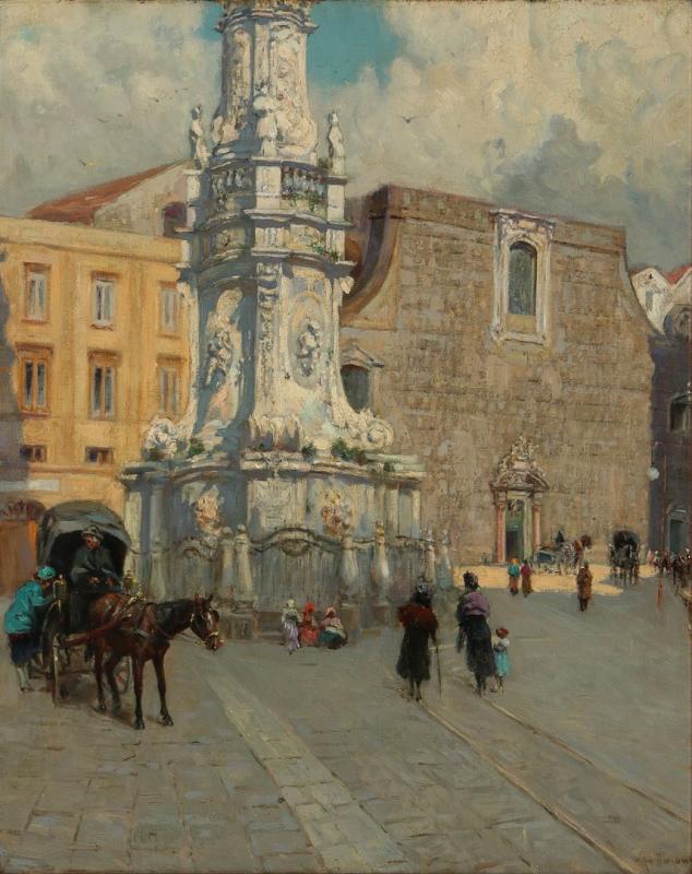 ADOLFO CARLO BARONE (1861 - 1936) OIL ON CANVAS