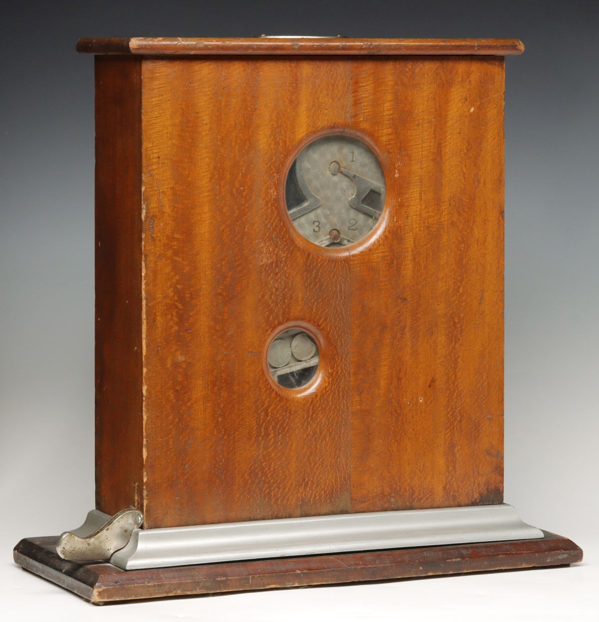 A RARE 1894 JONES NOVELTY THREE-FOR-ONE SLOT MACHINE