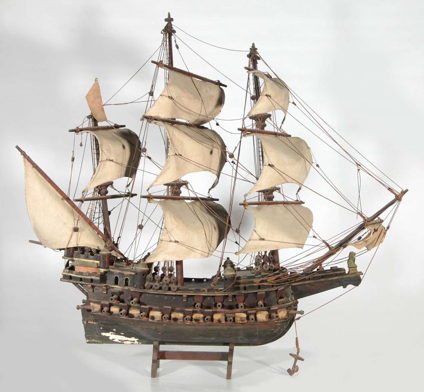 A LARGE DETAILED EARLY 20TH C. SPANISH GALLEON