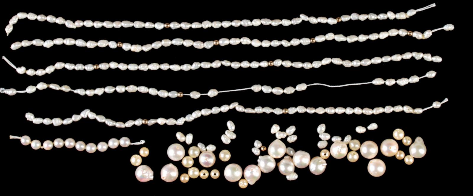 LOOSE BAROQUE AND FRESH WATER PEARLS
