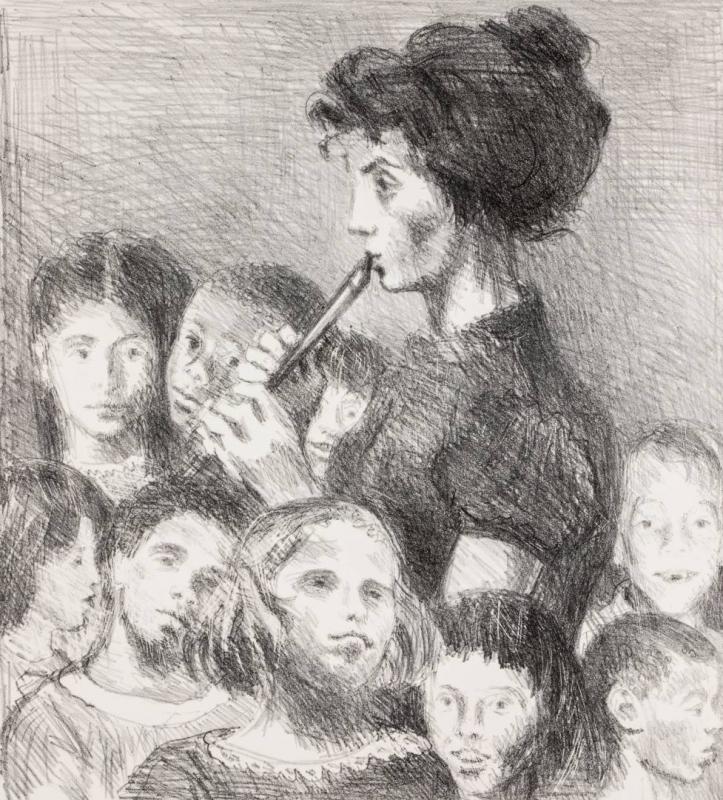 RAPHAEL SOYER (1899-1987) PENCIL SIGNED LITHOGRAPH