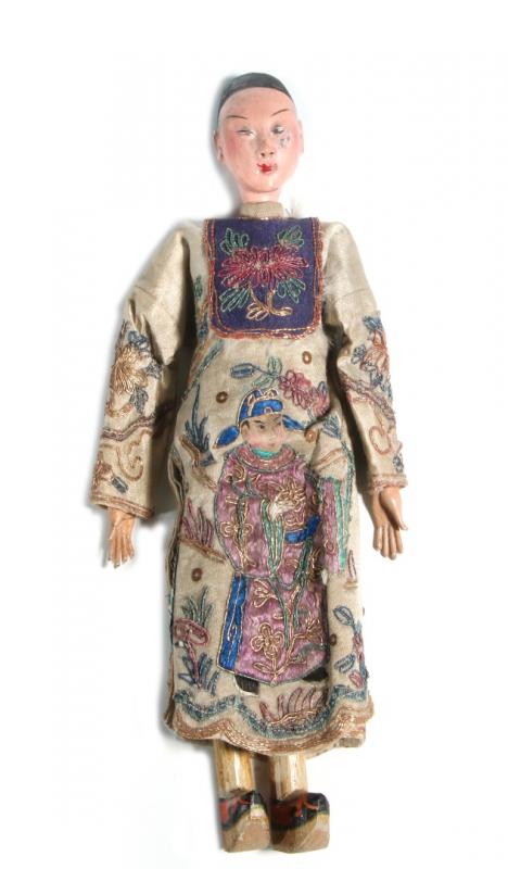 AN EARLY 20TH C. CHINESE OPERA MARIONETTE FIGURE