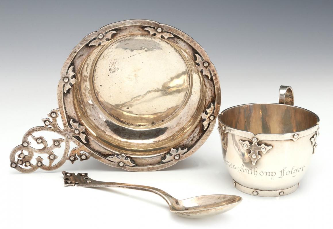 SHREVE & CO 14TH CENTURY PATTERN STERLING ARTICLES 