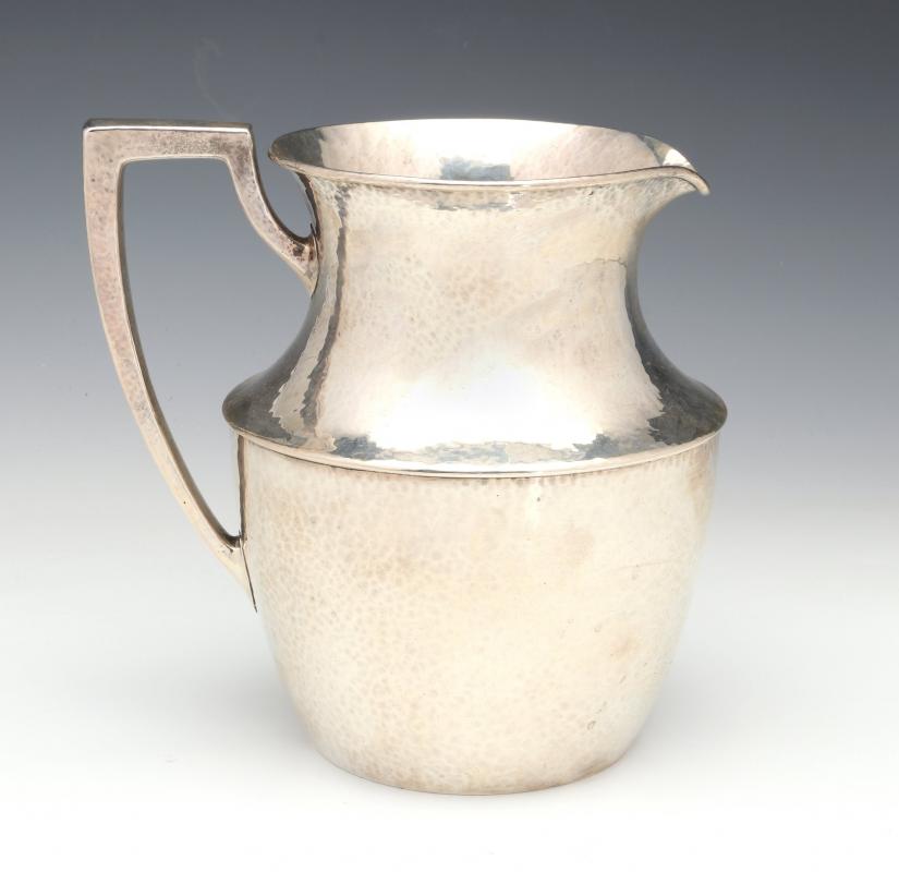 SHREVE & CO HAMMERED STERLING SILVER PITCHER 1921