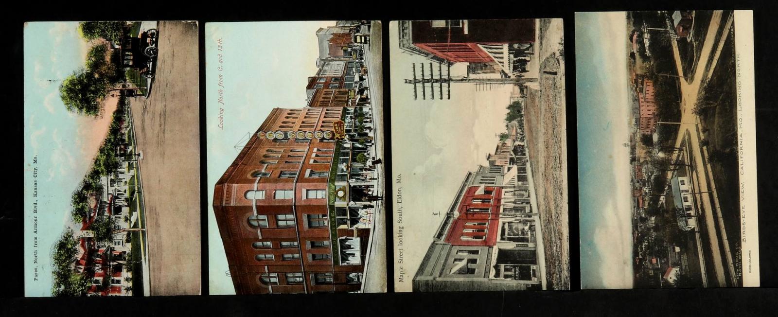 FOURTEEN STREET SCENE POSTCARDS, SOME REAL PHOTO