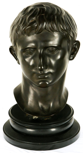 19th century cast bronze emperor augustus ceasar