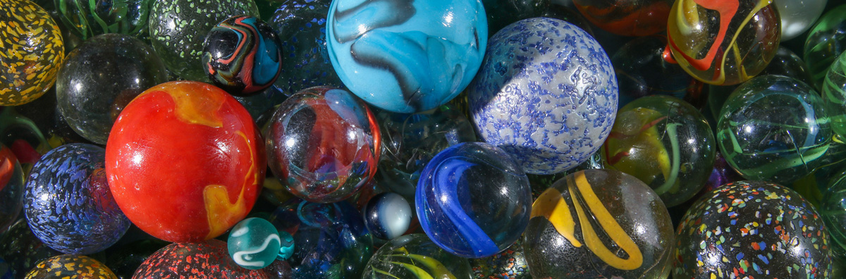 Thousands of Contemporary Art Glass Marbles, Sold as One Lot