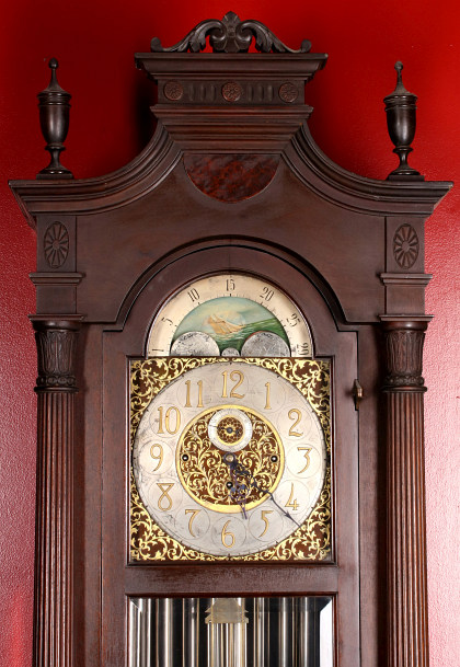 A Winterhalder & Hofmeier Nine Tube Grandfather Clock