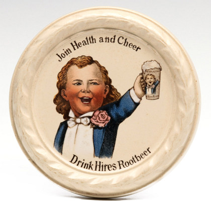 A Rare Mettlach Pottery Hires Root Beer Coaster