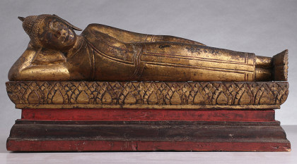 Bronze, Wood and Porcelain Figures of Buddha