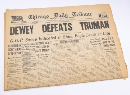 Original Edition of Chicago Daily Tribune, November 3, 1948