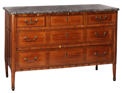 A Louis Philippe Chest with Marble