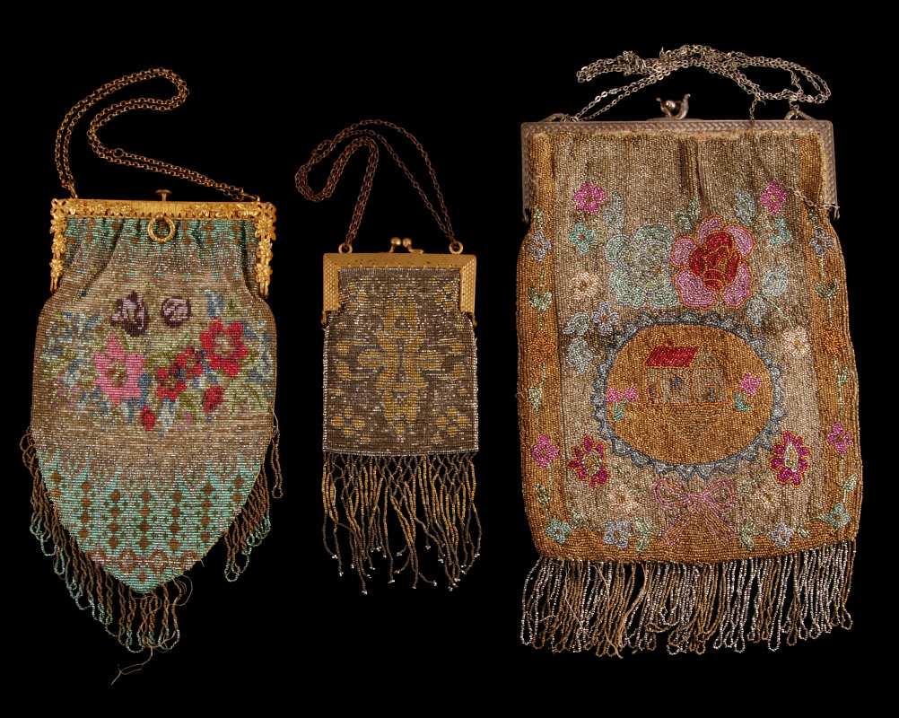 FRENCH AND BELGIAN VICTORIAN BEADED EVENING BAGS