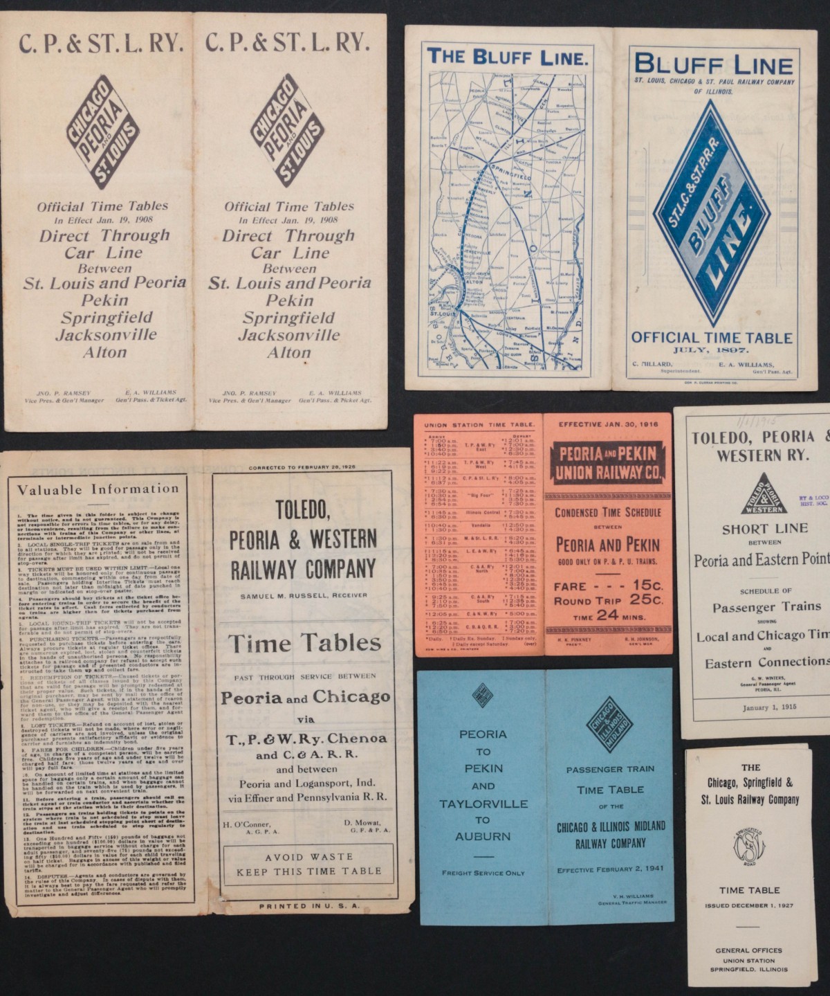 UPPER MIDWEST RAILROAD TIMETABLES 1897-1941