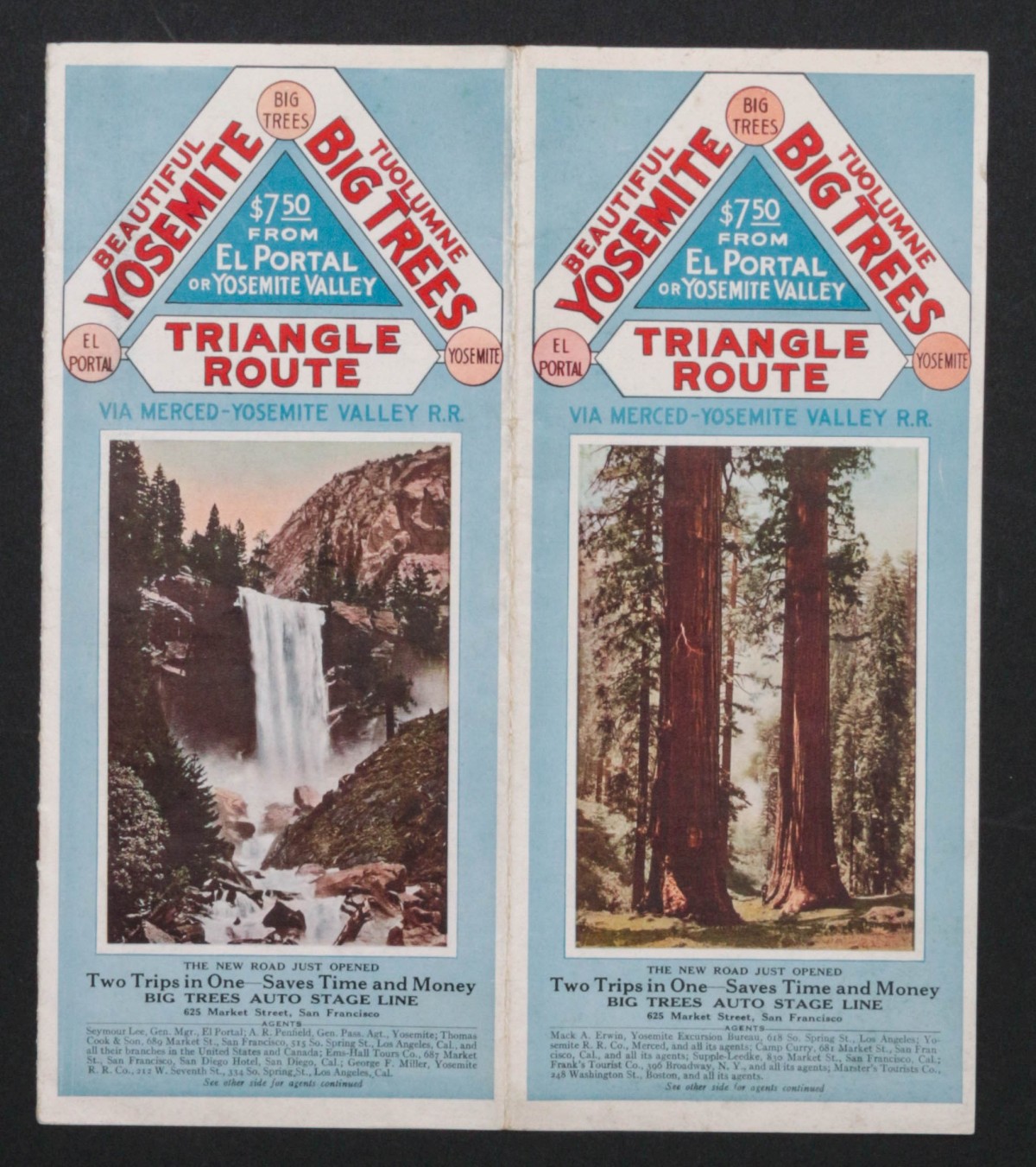 MERCED-YOSEMITE VALLEY R.R. TIMETABLE, NO DATE