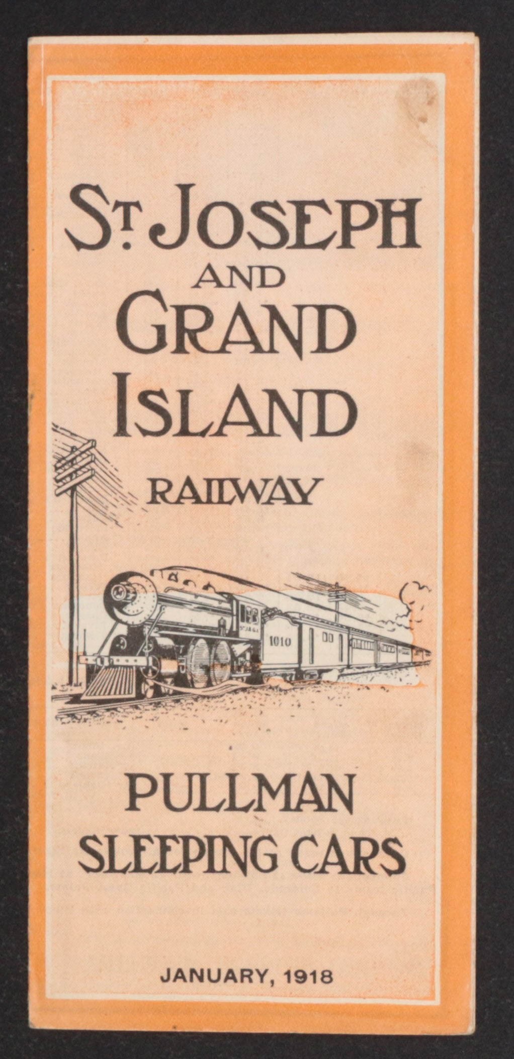 ST. JOSEPH AND GRAND ISLAND RY TIMETABLE FOR 1918