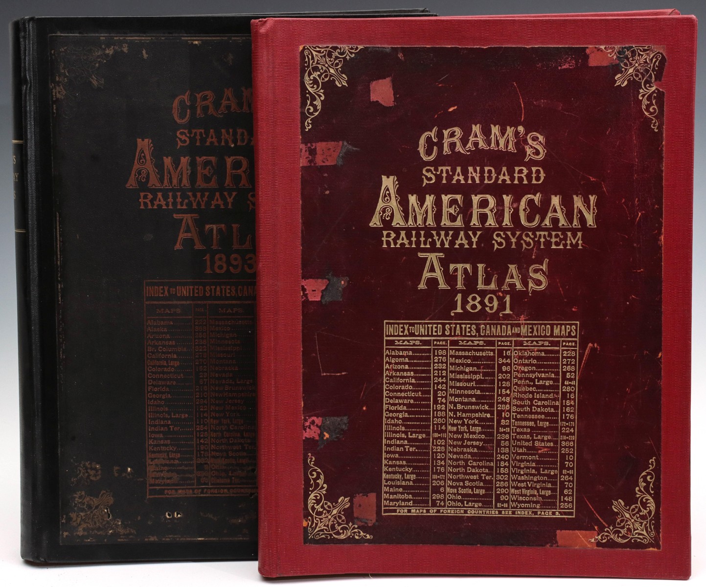 CRAM'S STANDARD AMERICAN RAILWAY ATLAS FOR 1891 & 1893