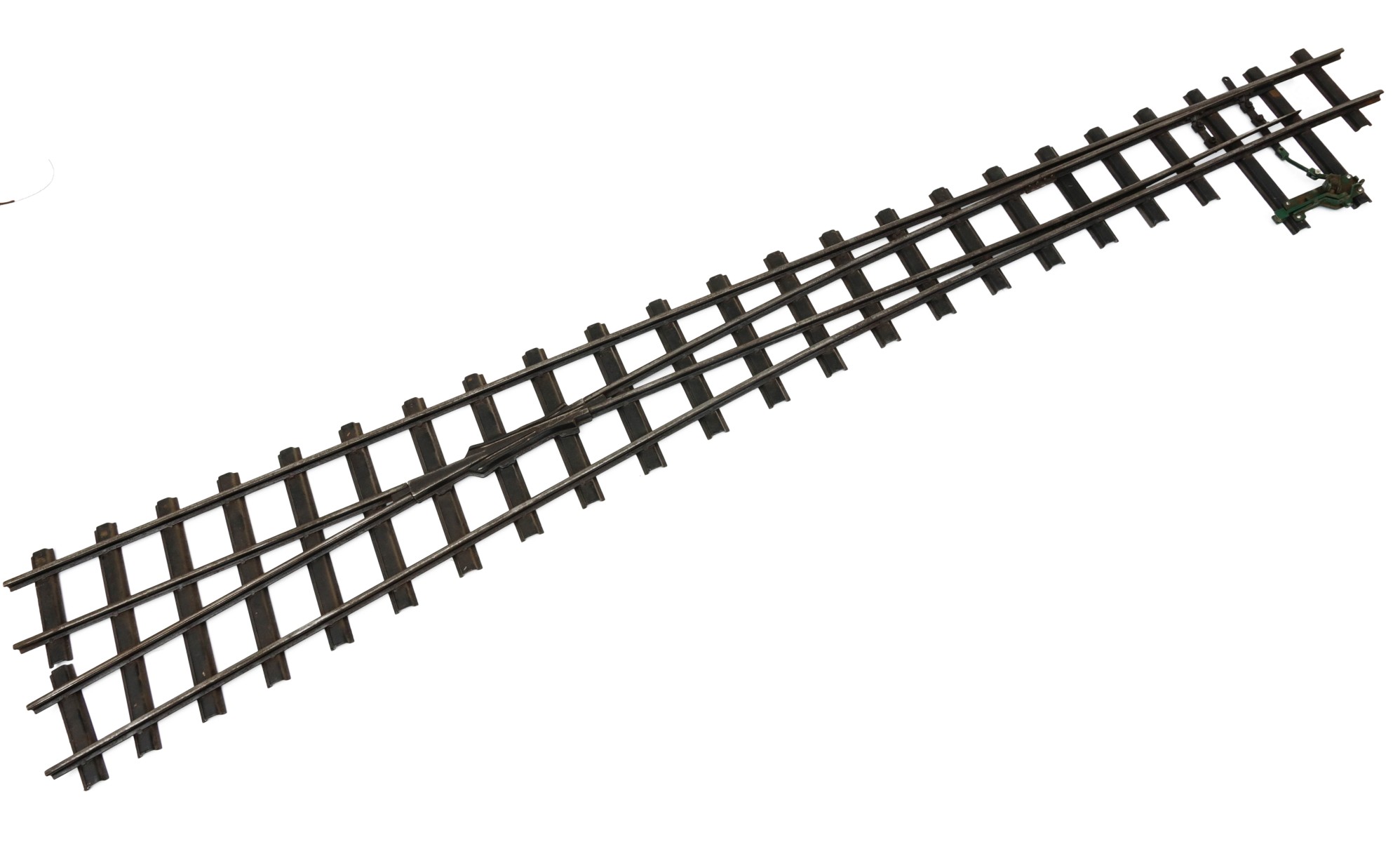 A SECTION OF BUDDY L GARDEN TRAIN TRACK WITH SWITCH