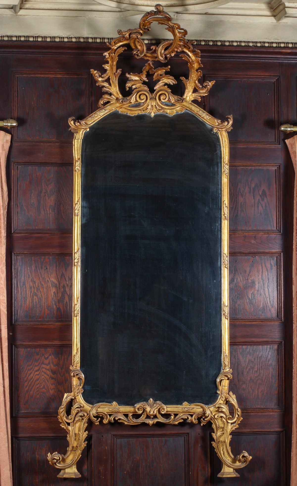 AN EARLY TO MID 19TH CENTURY FRENCH ROCOCO MIRROR