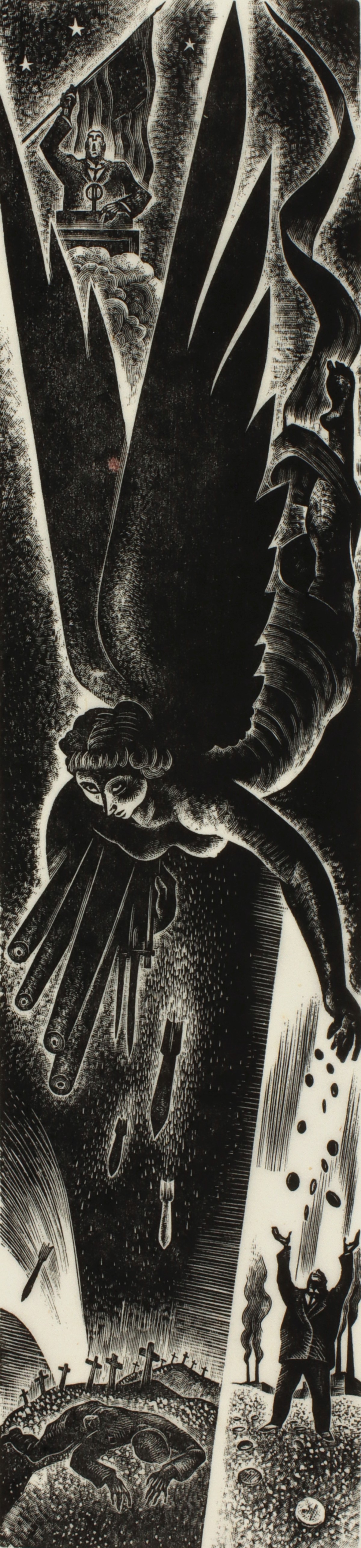 LYND WARD (1905-1985) PENCIL SIGNED WOOD ENGRAVING