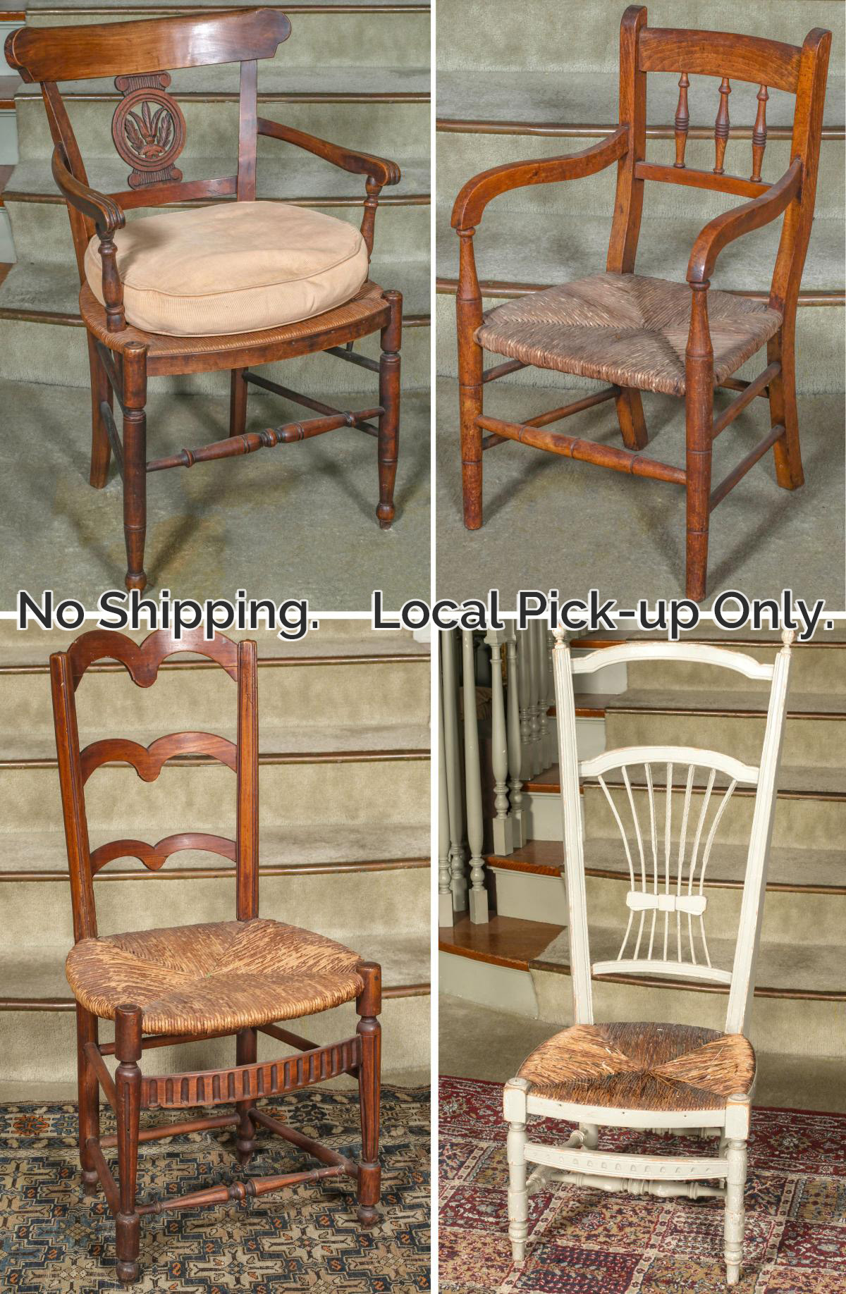 FOUR CHAIRS. LOCAL BIDDERS ONLY. CLICK FOR PICS