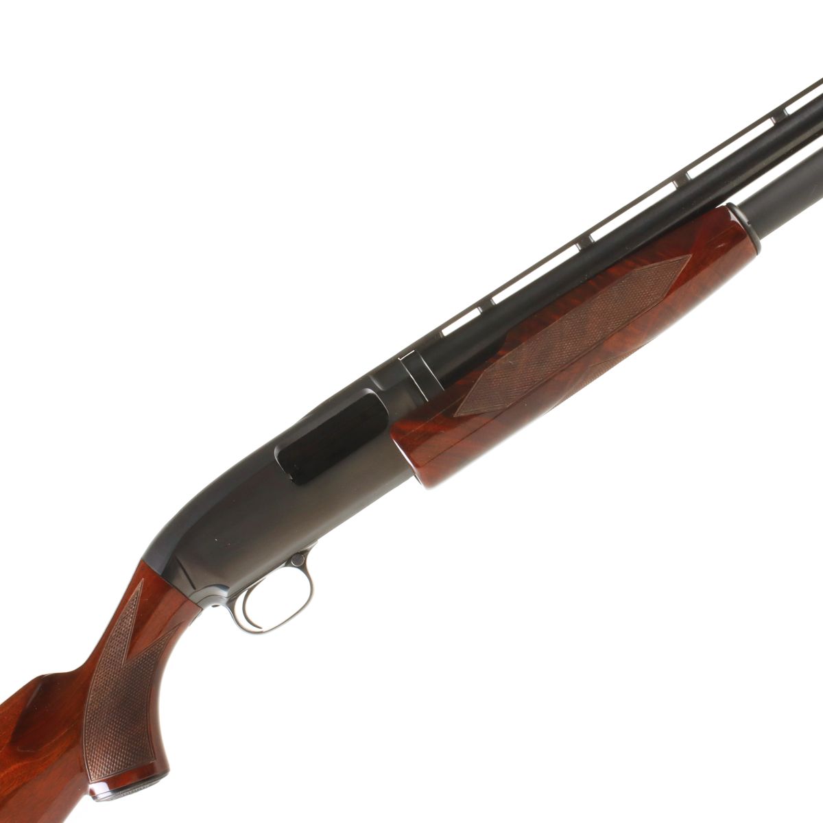 A CLEAN WINCHESTER 16 GAUGE MODEL 12 WITH GREAT WOOD