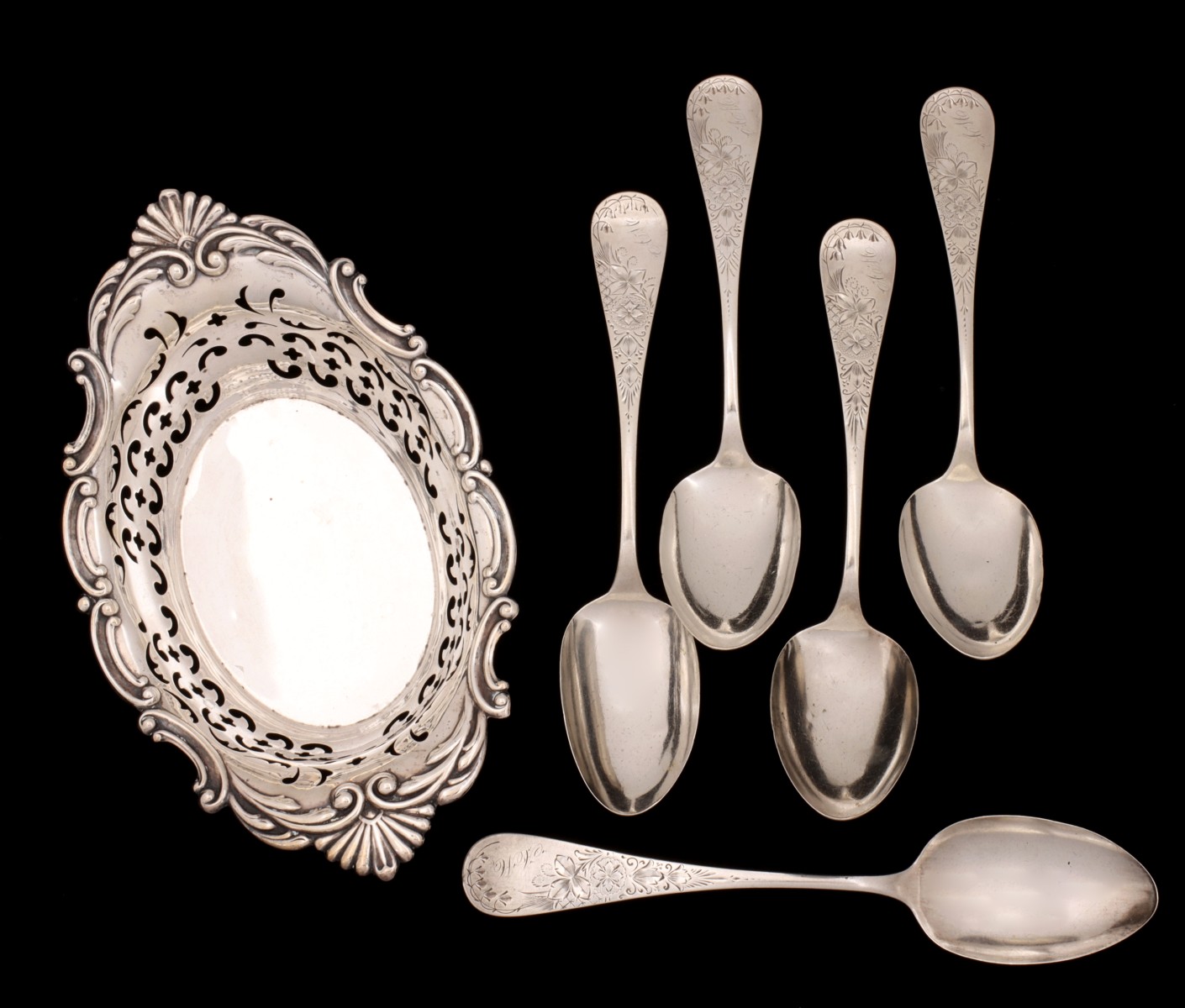 GORHAM AND F.W. WHITING STERLING SILVER SERVING PIECES