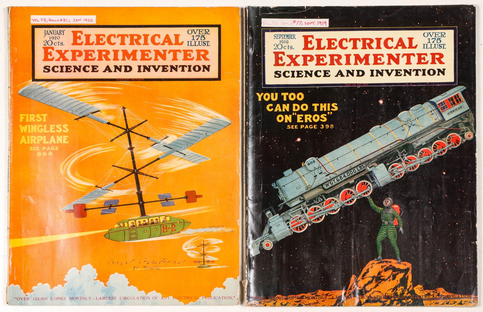 NINETEEN ISSUES OF ELECTRICAL EXPERIMENTER 1919 AND 1920