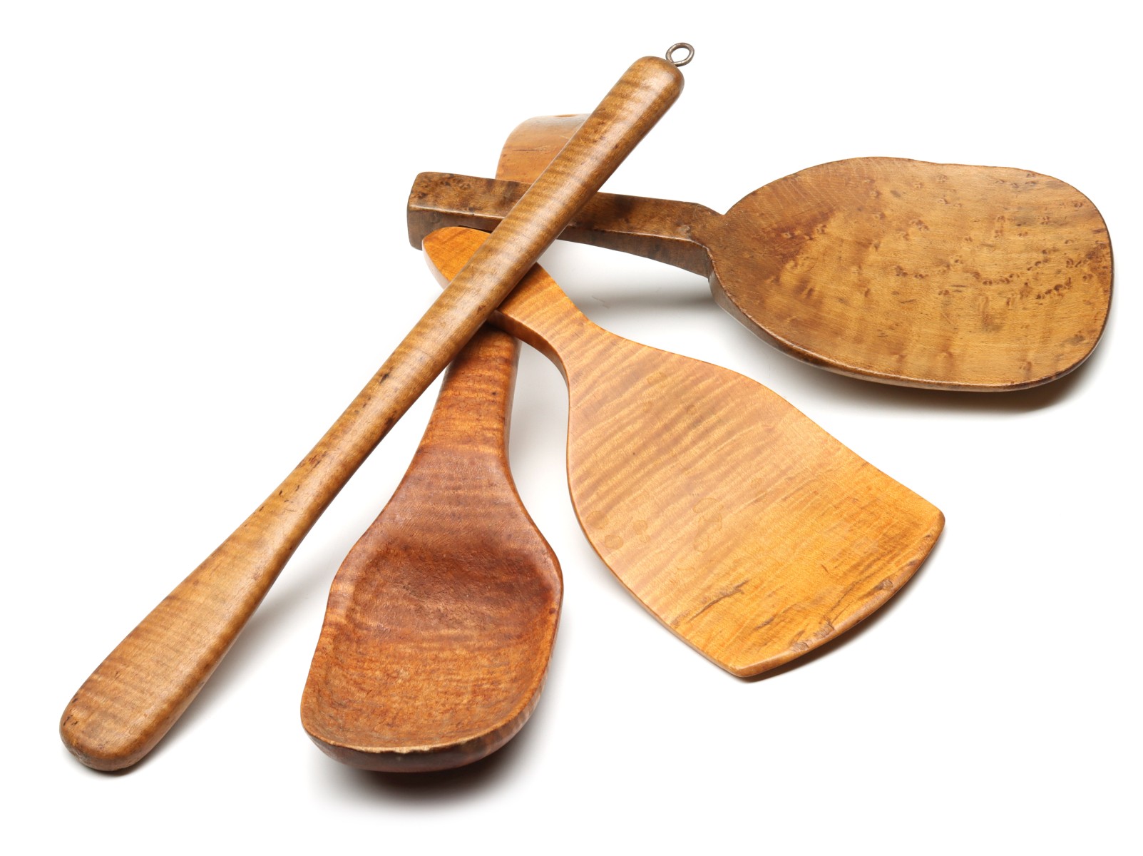 TIGER AND BIRD'S EYE PADDLES AND SPOONS