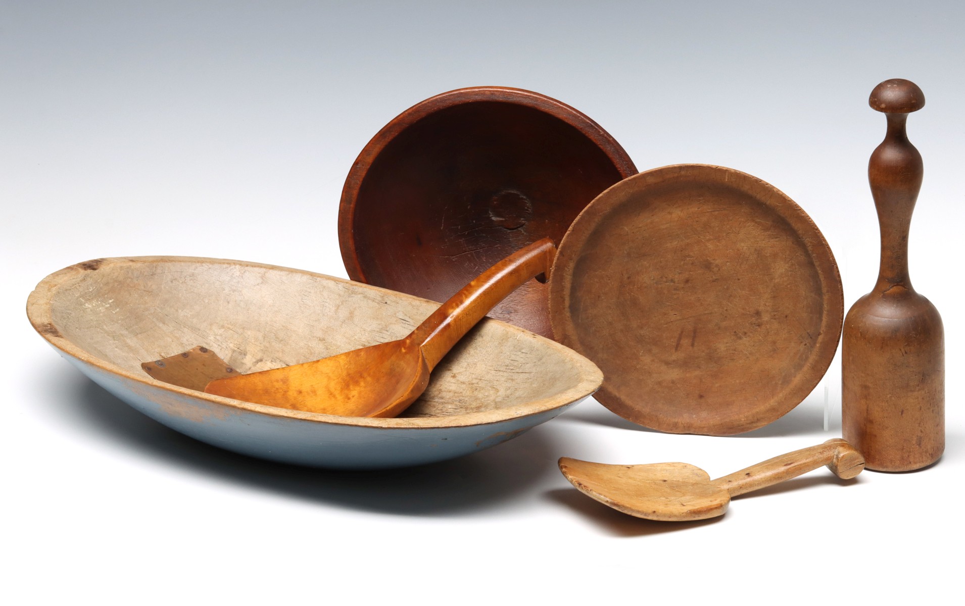 AN ASSORTMENT OF 19TH C. WOOD KITCHEN WARES