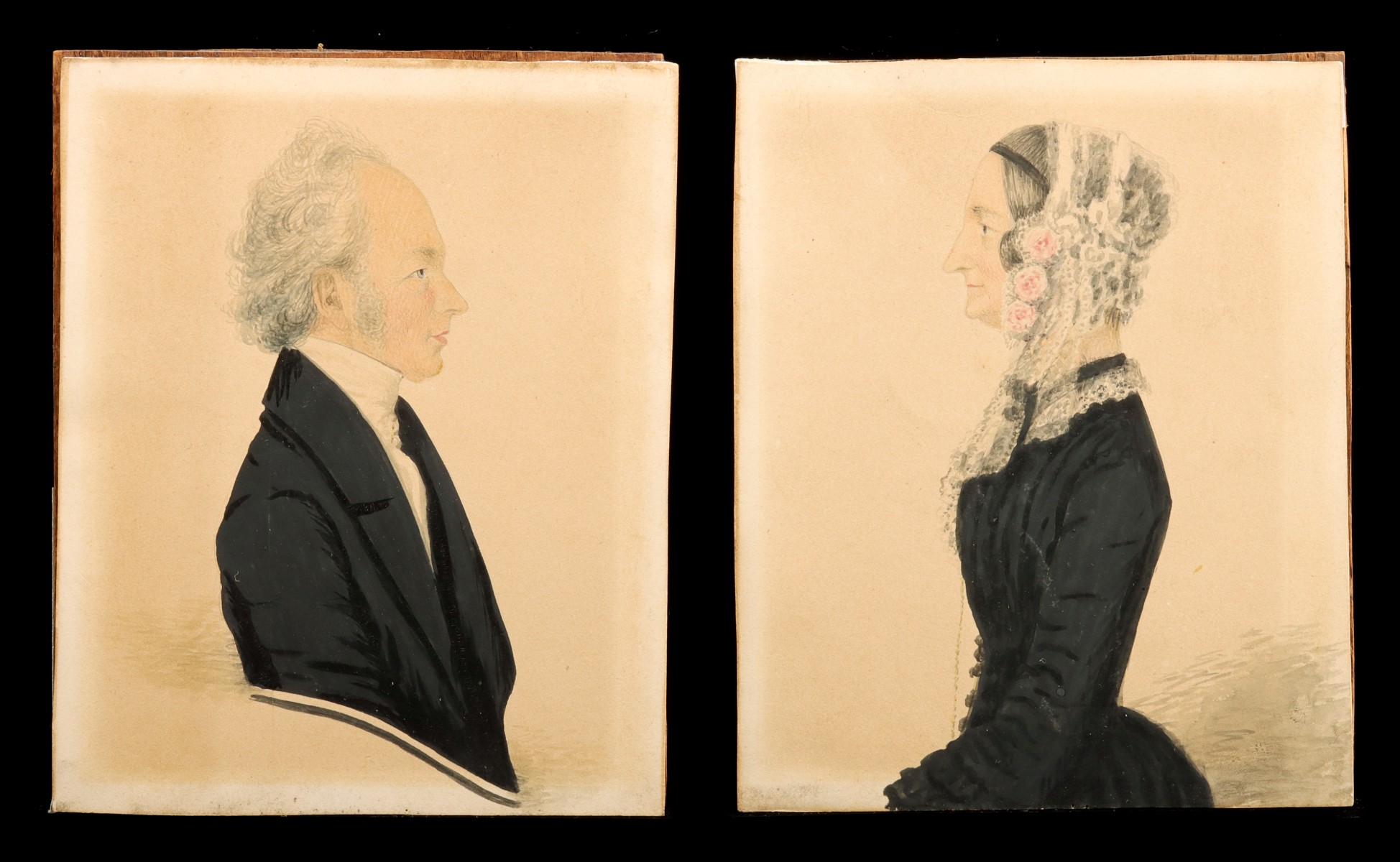 IDENTIFIED IRISH HUSBAND AND WIFE PORTRAITS, 1852