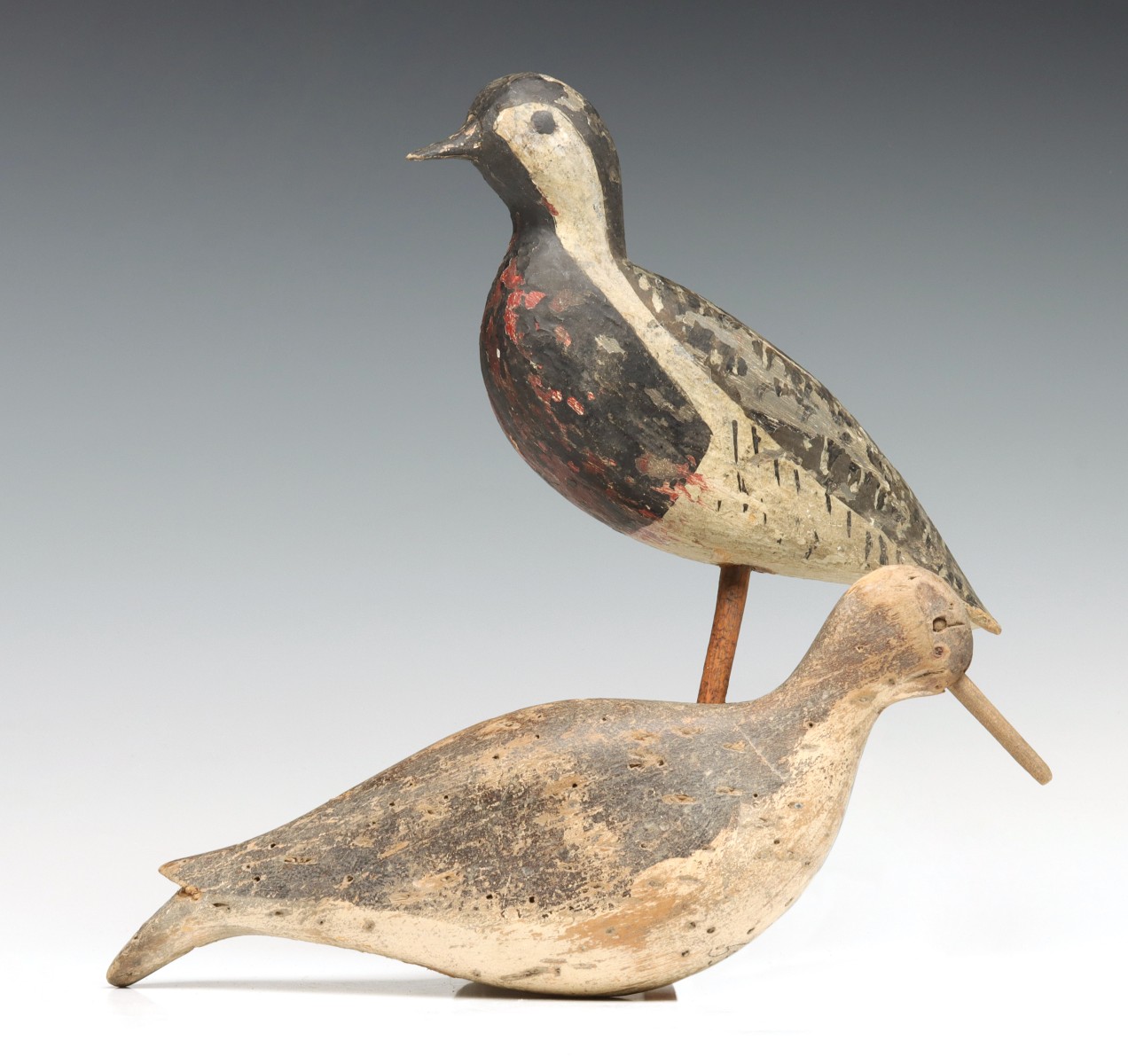 EARLY 20TH C. ROBIN SNIPE AND YELLOW LEGS DECOYS