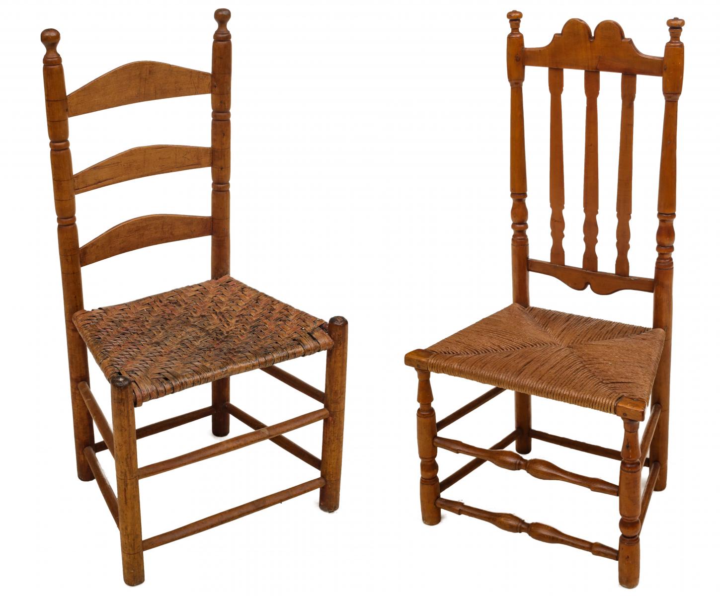 AMERICAN LADDER AND BANNISTER BACK CHAIRS