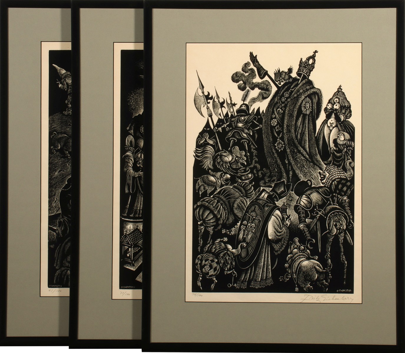 FRITZ EICHENBERG (1901-1990) PENCIL SIGNED ENGRAVINGS