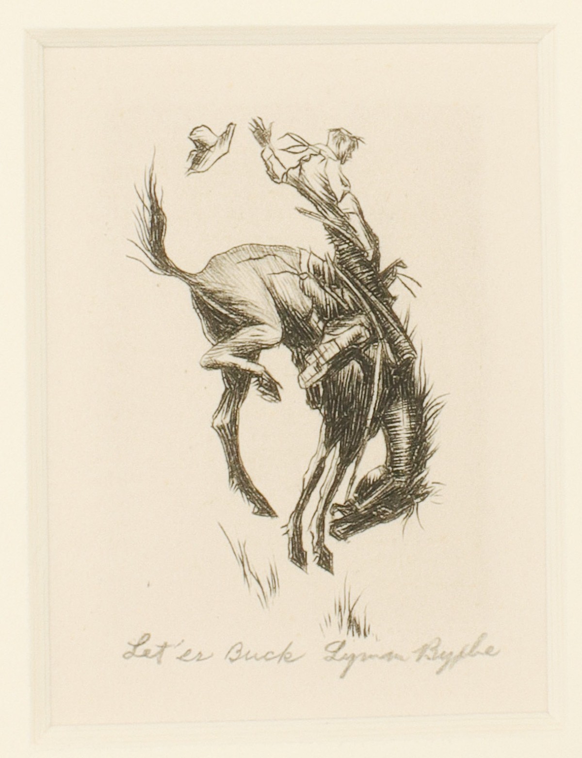 LYMAN BYXBE (1886-1980) PENCIL SIGNED ENGRAVING