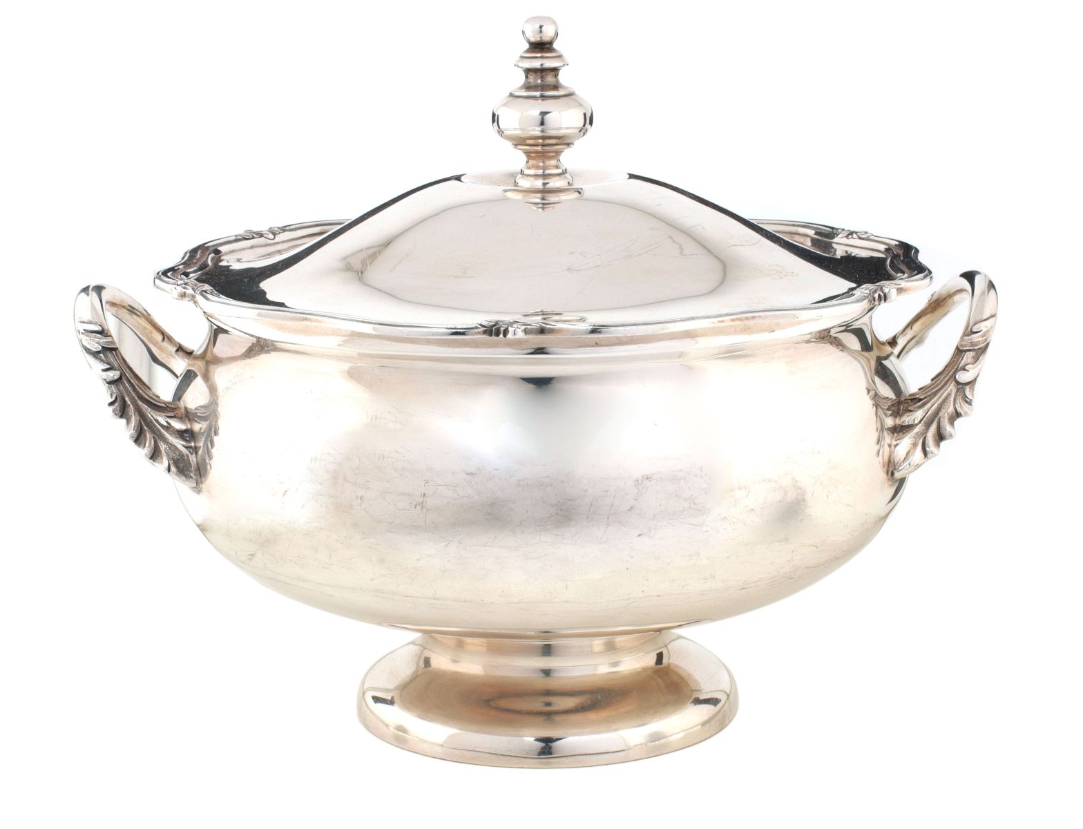 A HAMMERED MEXICAN SILVER TUREEN SIGNED ORTEGA