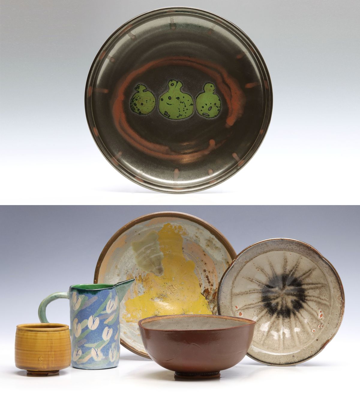 A COLLECTION OF UNIDENTIFIED 20TH C. STUDIO POTTERY
