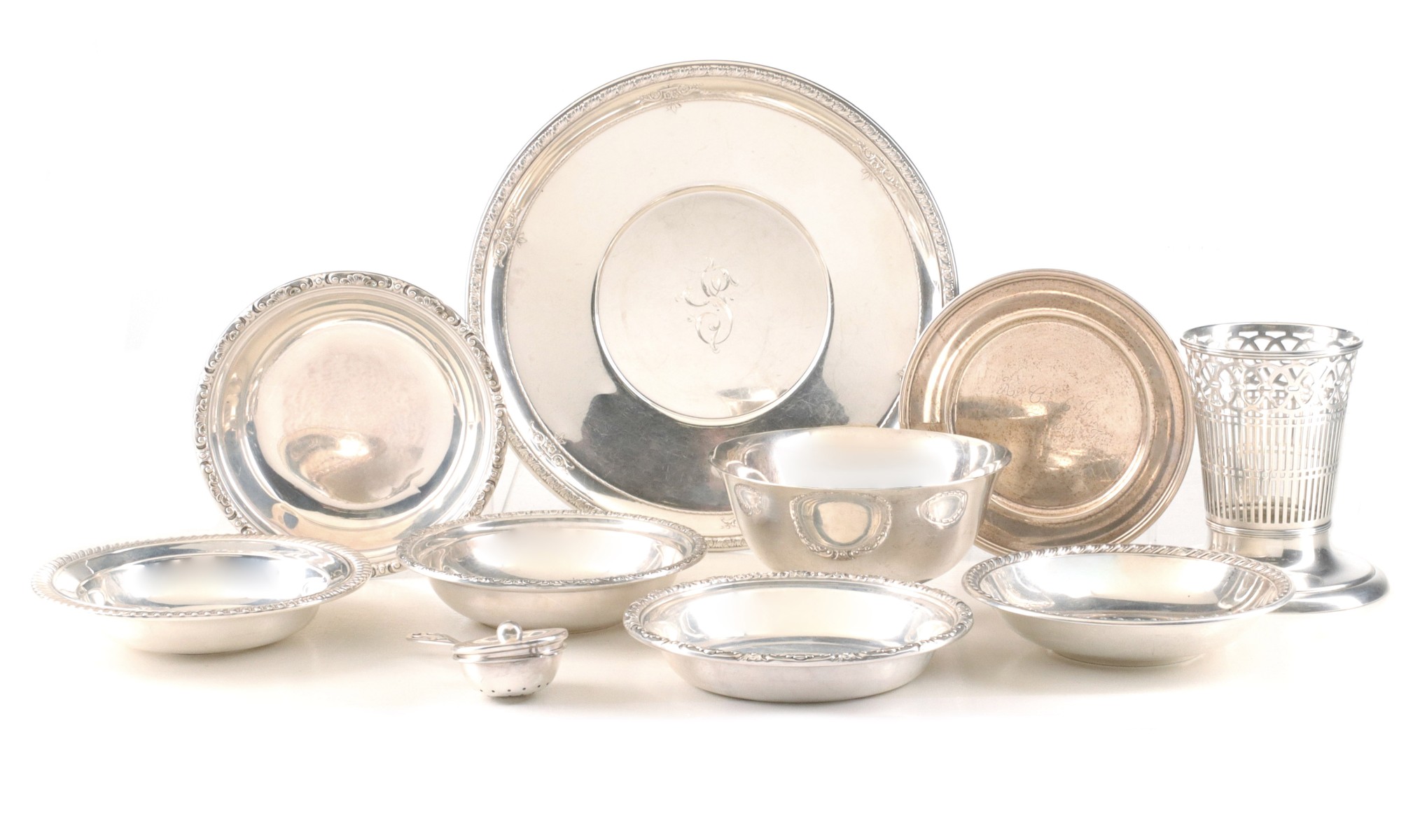 A COLLECTION OF LATE 20TH C. STERLING SILVER TABLEWARES