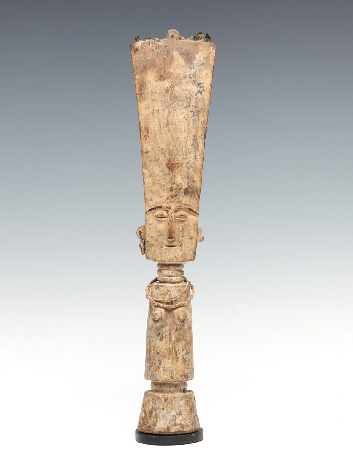 A CARVED FERTILITY FIGURE ATTRIBUTED FANTE PEOPLE