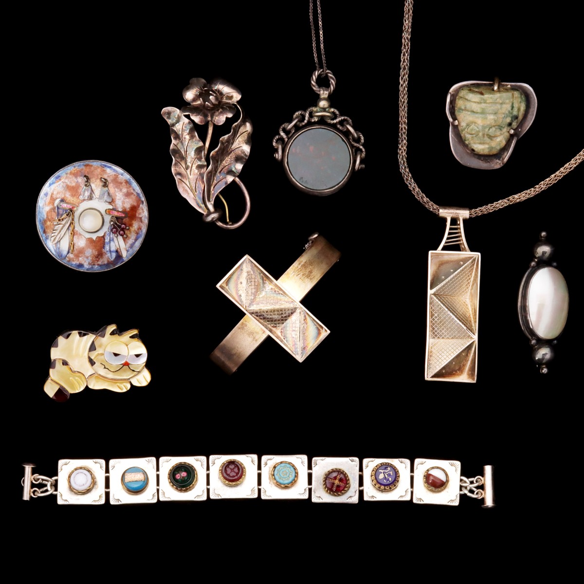 GEORG JENSEN AND OTHER MODERNIST STERLING JEWELRY