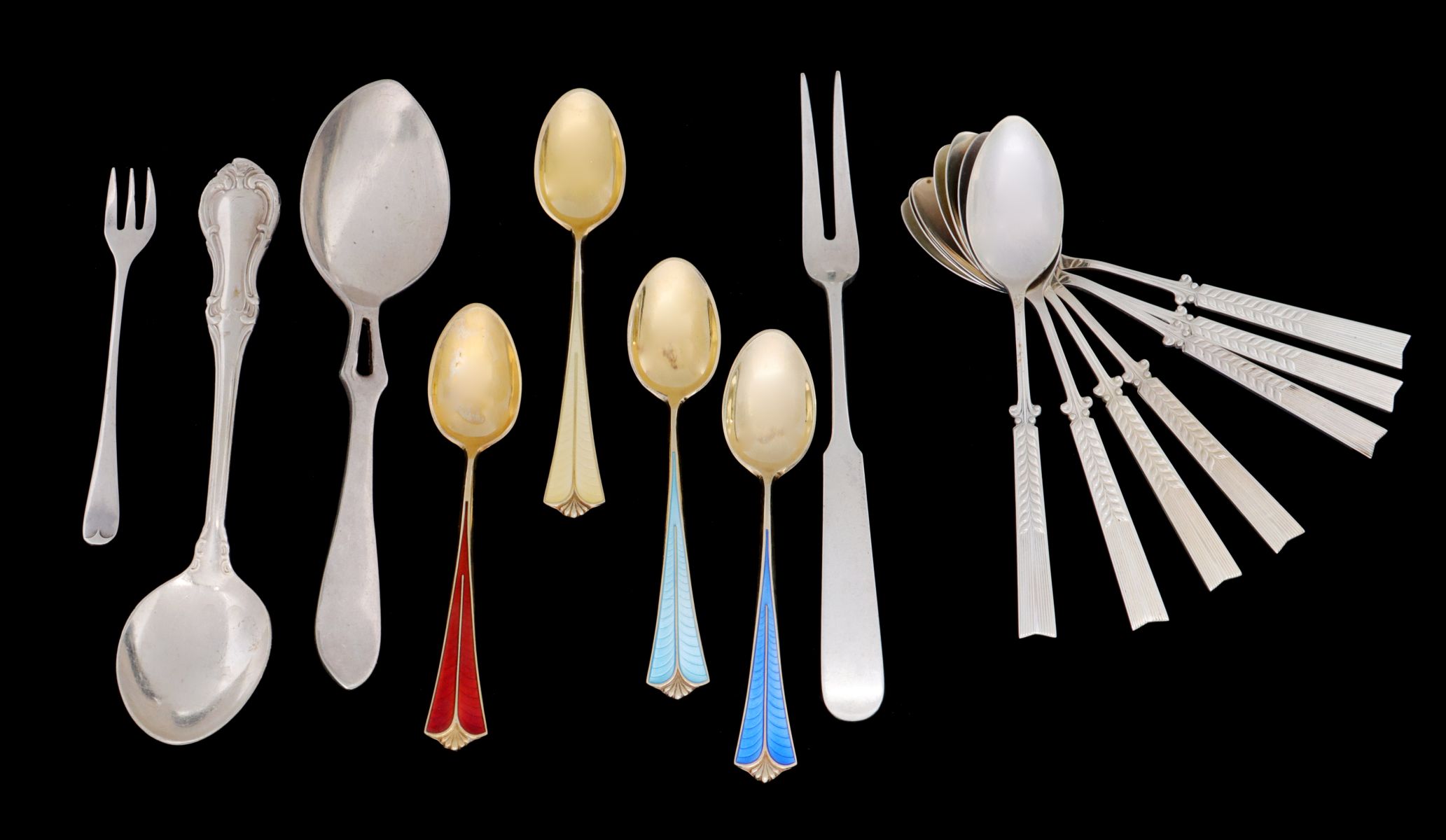 DAVID ANDERSEN AND OTHER SMALL STERLING SPOONS
