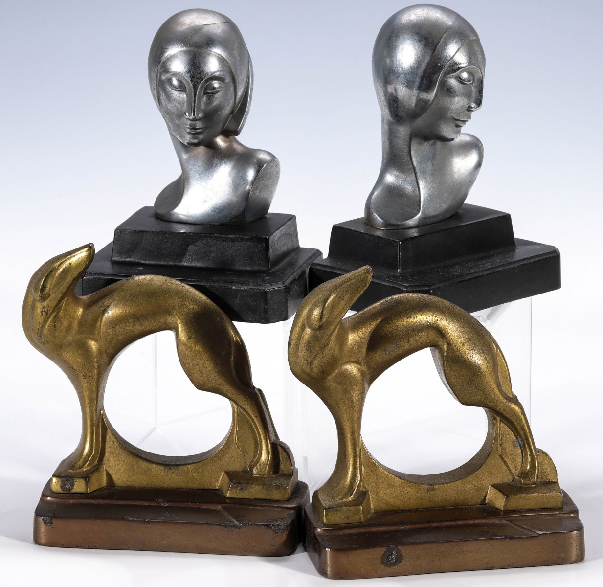 FRANKART DEBUTANTE SERIES AND GREYHOUND BOOKEND PAIRS