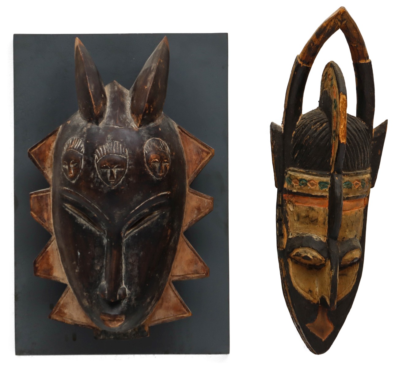 A BAGA PEOPLES BANDA MASK, PLUS ANOTHER