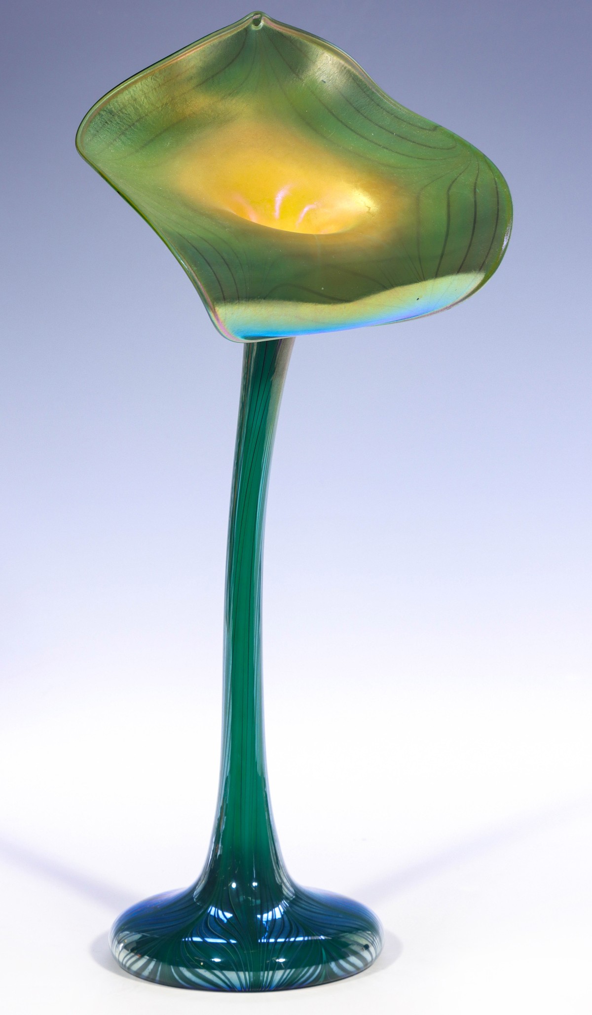 A 16-INCH JACK-PULPIT VASE SIGNED ORIENT AND FLUME