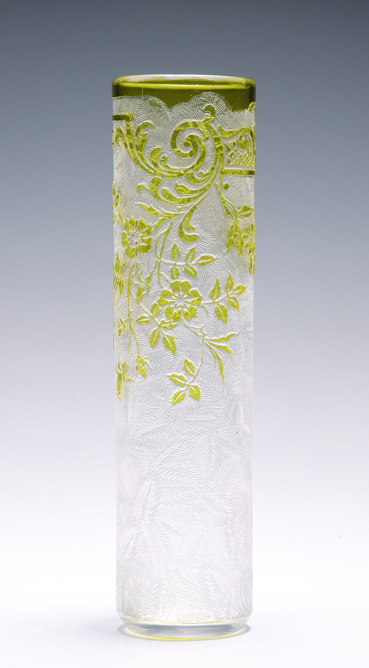 A TWO-COLOR ACID ETCHED FRENCH CAMEO VASE