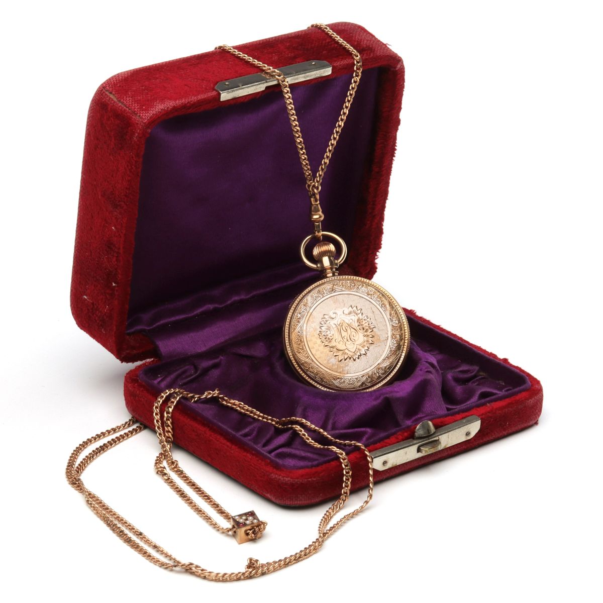 A 19TH C. ELGIN LADIES SOLID GOLD HUNTING CASE WATCH