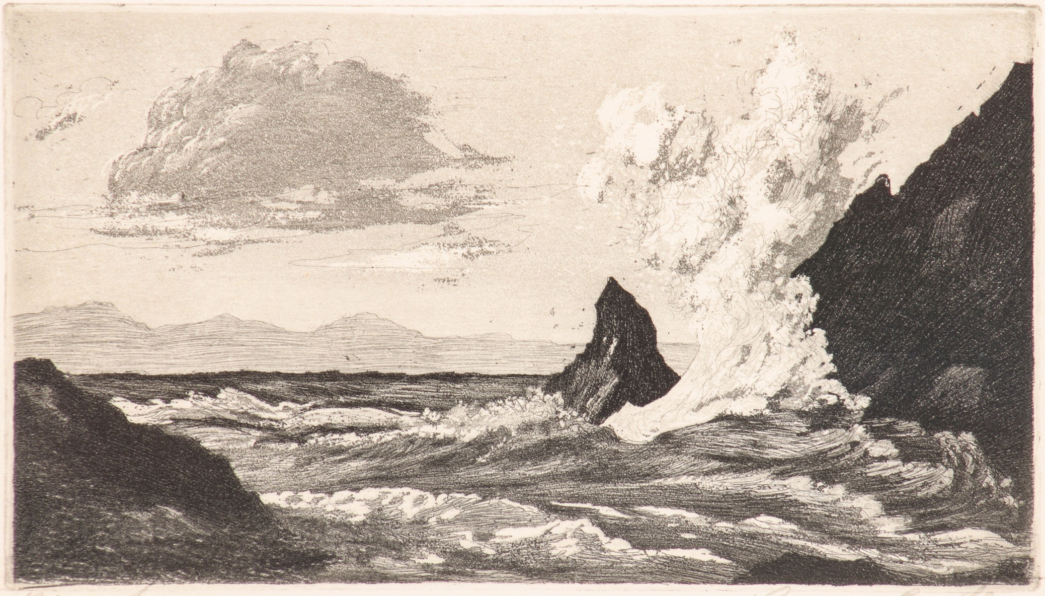 LYMAN BYXBE (1886-1980) PENCIL SIGNED ETCHING AQUATINT