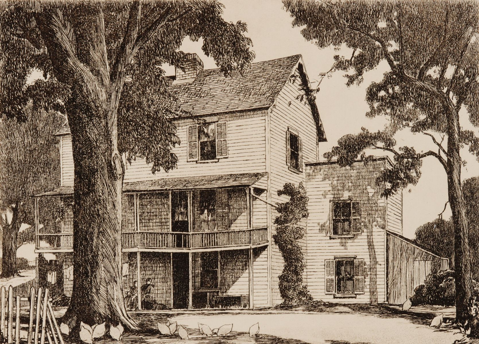 CHARLES CAPPS (1898-1981) PENCIL SIGNED ETCHING