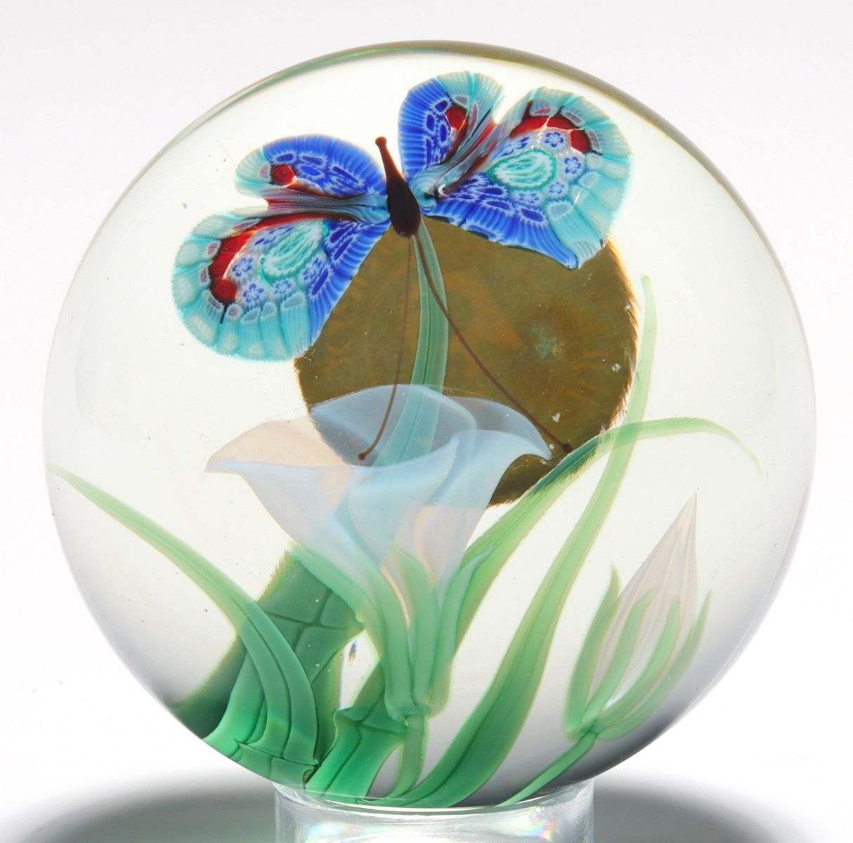 AN ORIENT AND FLUME PAPERWEIGHT SIGNED S. BEYERS